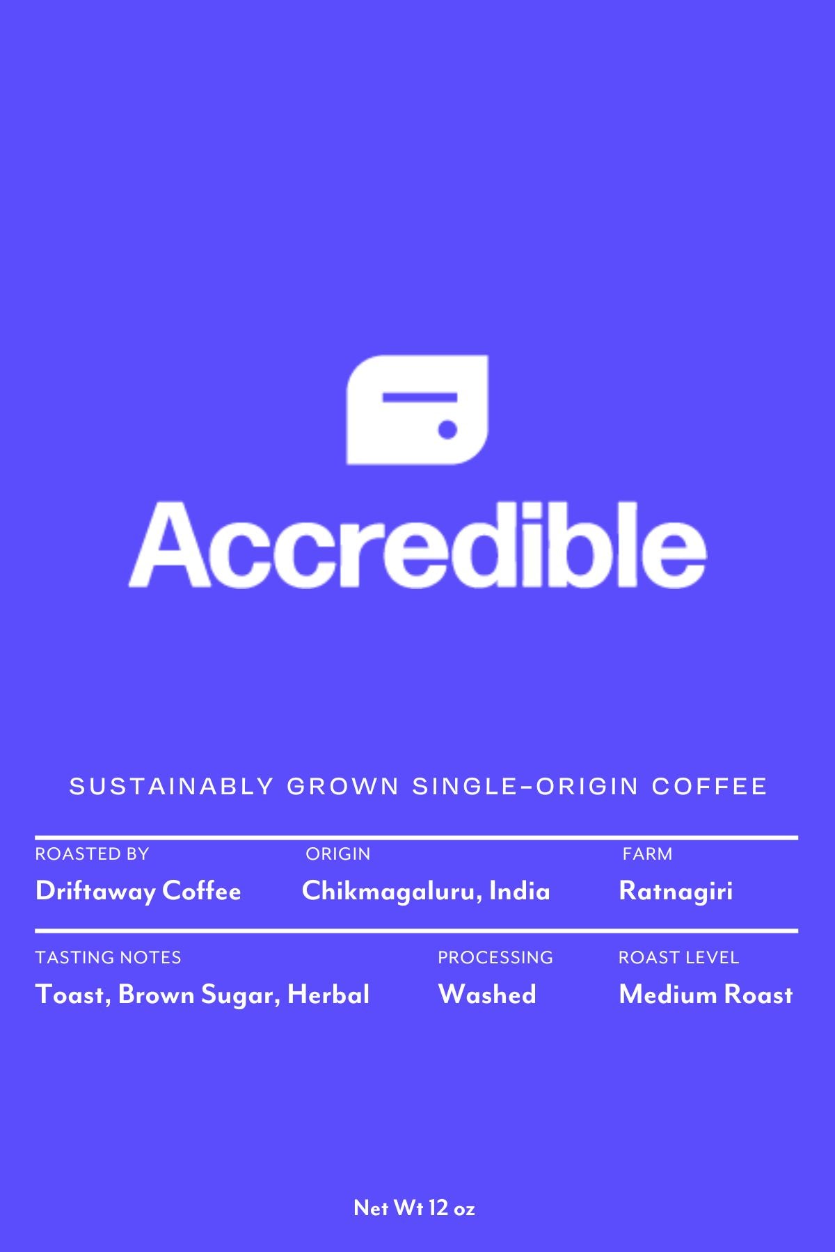 Accredible Private label - India Ratnagiri Washed