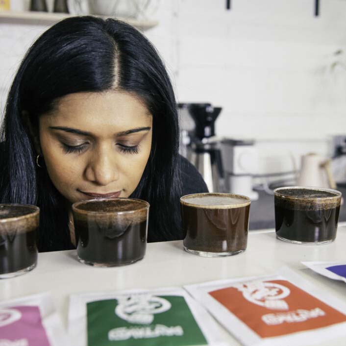 Guided coffee tasting